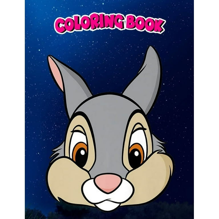 Coloring book bambi thumper big face premium children coloring book pages to color paperback