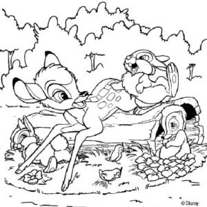 Bambi coloring pages printable for free download