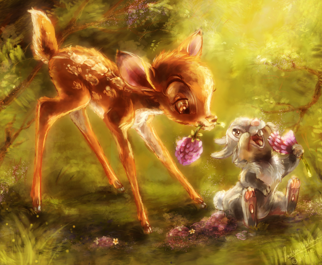 Bambi and thumper coloring page by drmistytang on