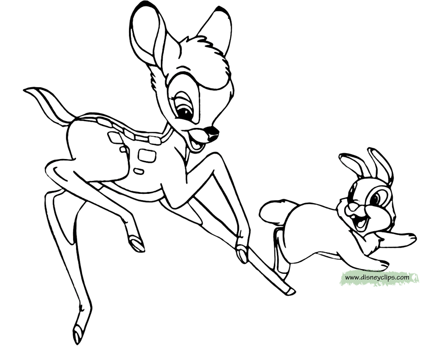 Bambi coloring pages