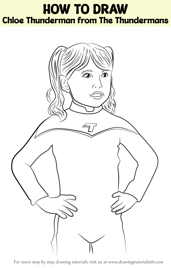 How to draw chloe thunderman from the thundermans the thundermans step by step