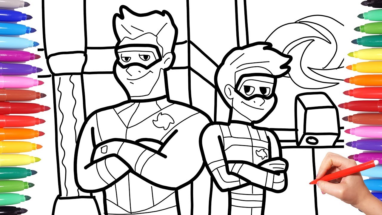 The adventures of kid danger kid danger captain an coloring pages for kids how to draw