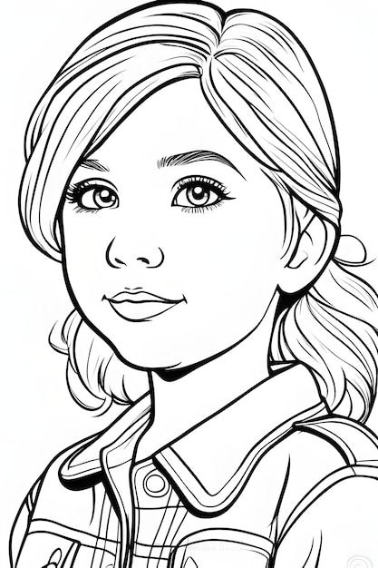 Page girl drawing template