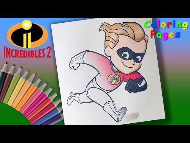 Incredibles dash coloring book pages for kids
