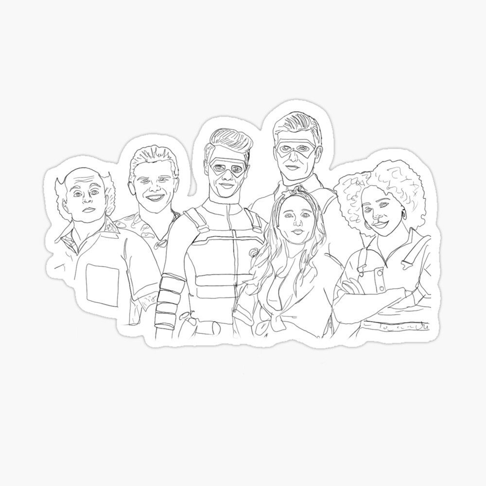 Sketch of cast of henry danger greeting card for sale by laibafy inc