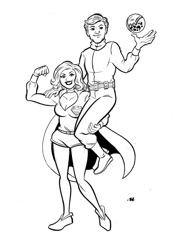 Supergirl and brainiac