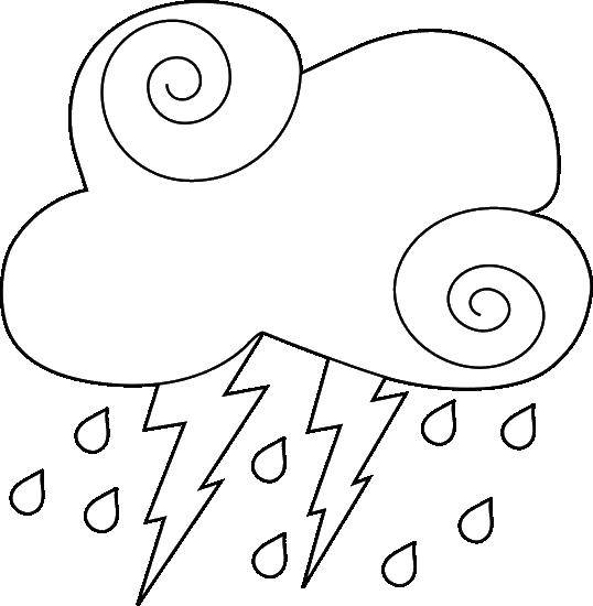 Online coloring pages coloring rain and thunderstorm coloring