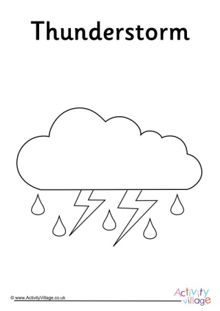 Thunderstorm weather symbol louring page