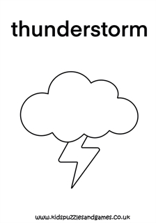 Thunderstorm weather symbol louring page