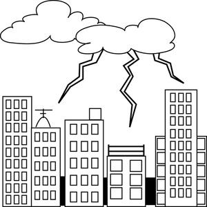 Thunderstorm lightning coloring pages