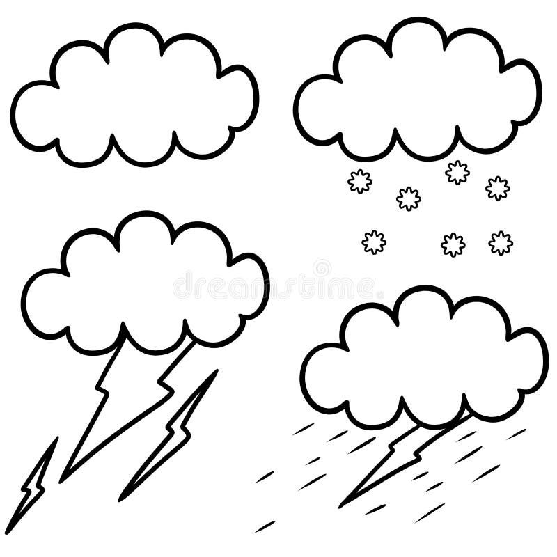 Thunderstorm coloring stock illustrations â thunderstorm coloring stock illustrations vectors clipart