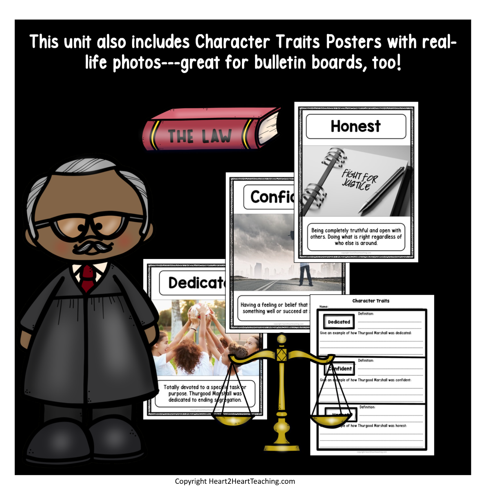 The life story of thurgood marshall activity pack â heart heart teaching
