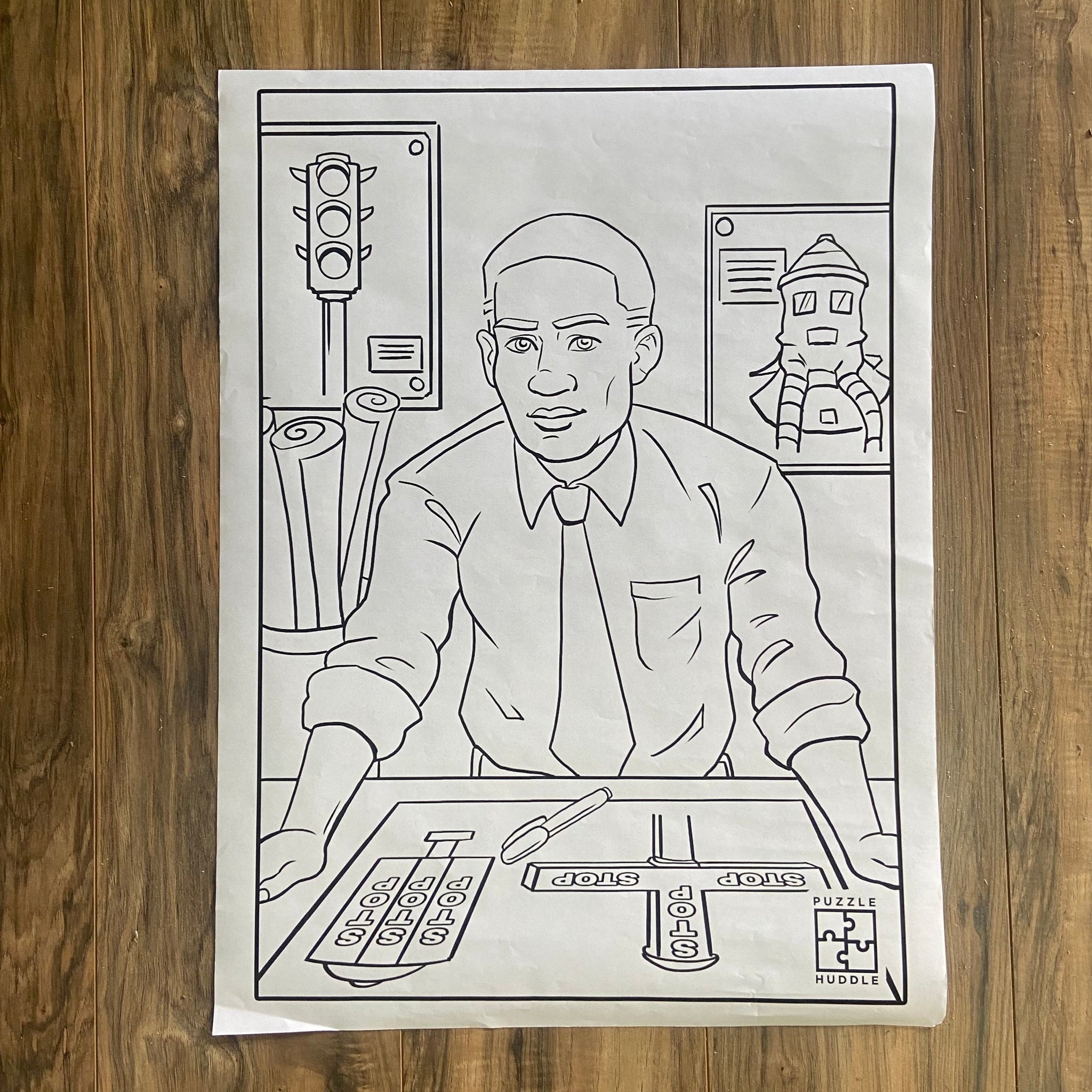Coloring poster in x in