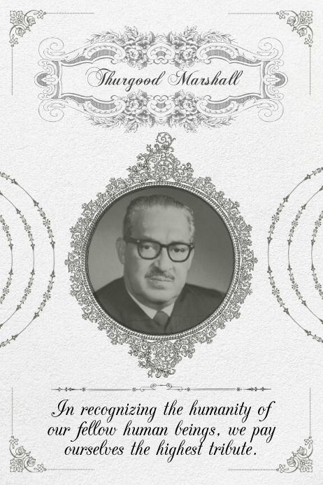 Thurgood marshall black history month quote template