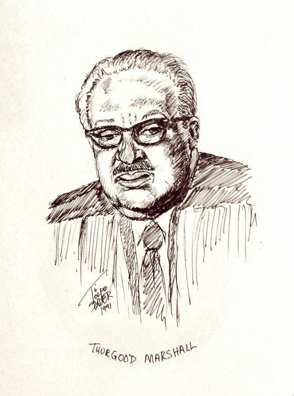 Thurgood marshall art print by art by