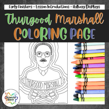 Thurgood marshall coloring tpt