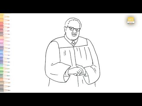 Thurgood marshall drawing easy how to draw thurgood marshall drawing step by step art janag easy drawings outline drawings step by step drawing