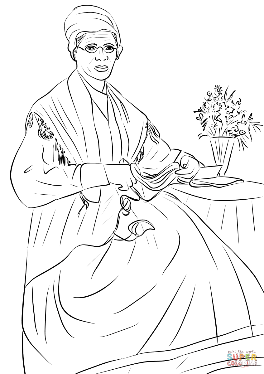 Sojourner truth coloring page free printable coloring pages