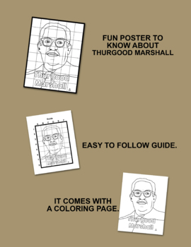 Thurgood marshall collaboration poster black history month activity