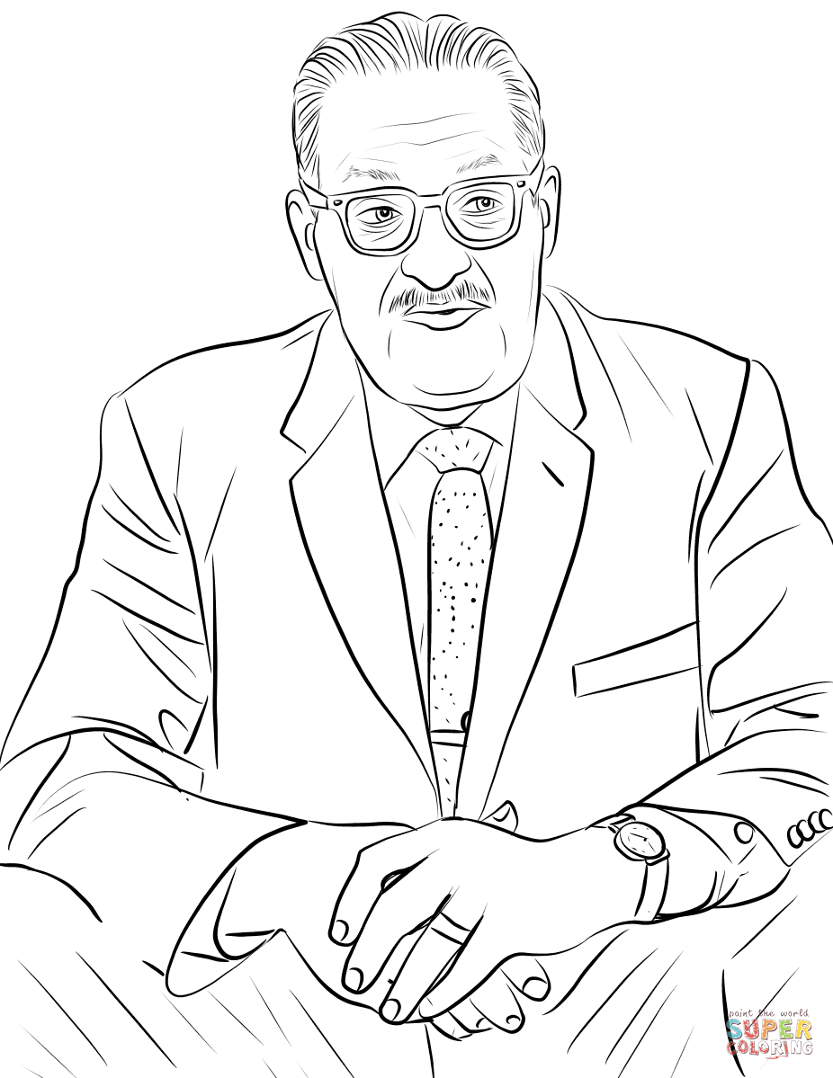 Thurgood marshall coloring page free printable coloring pages