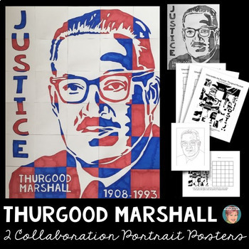 Thurgood marshall collaboration poster inspiring black history month activity