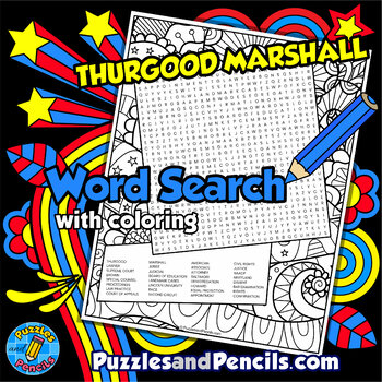 Thurgood marshall coloring tpt