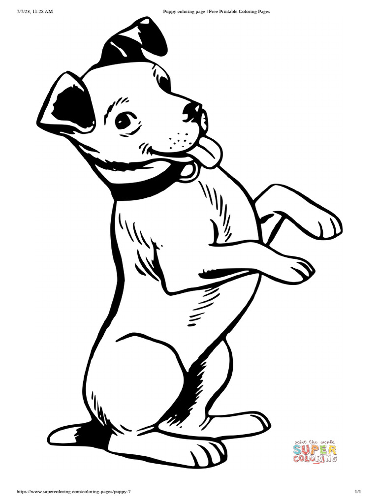 Puppy coloring page free printable coloring pages pdf
