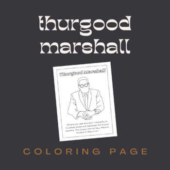 Thurgood marshall coloring tpt