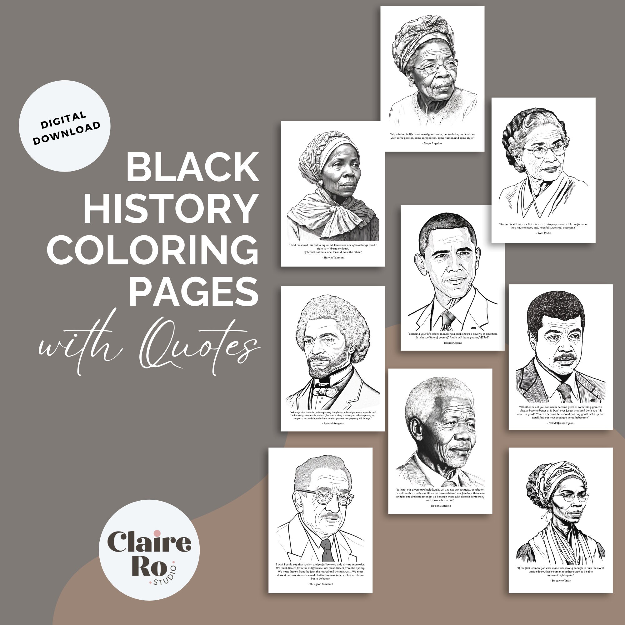 Black history coloring pages black history coloring pages with quotes african american history coloring pages for kids and adults