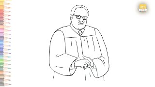 Thurgood marshall drawing easy how to draw thurgood marshall drawing step by step art janag