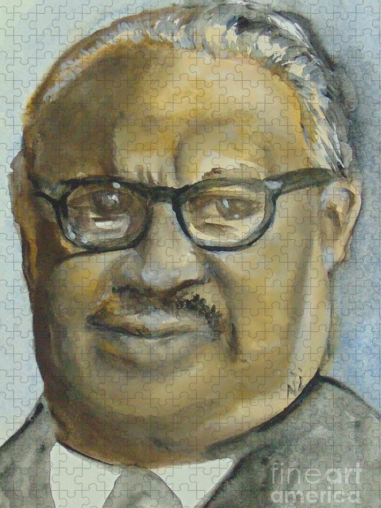 Thurgood marshall jigsaw puzzle by saundra johnson
