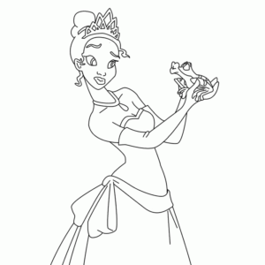 Tiana coloring pages printable for free download
