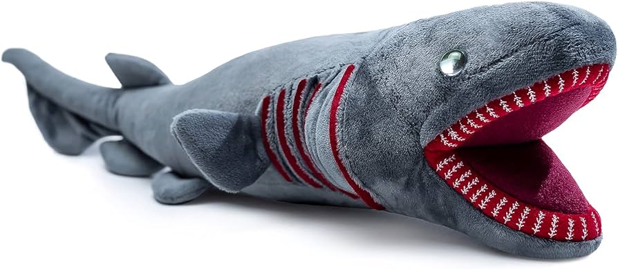 Zhongxin made juguete de peluche de tiburãn con volantes de simulaciãn â juguetes de peluche de tiburãn de seis branquias con volantes de color gris suave realista modelo de tiburones para