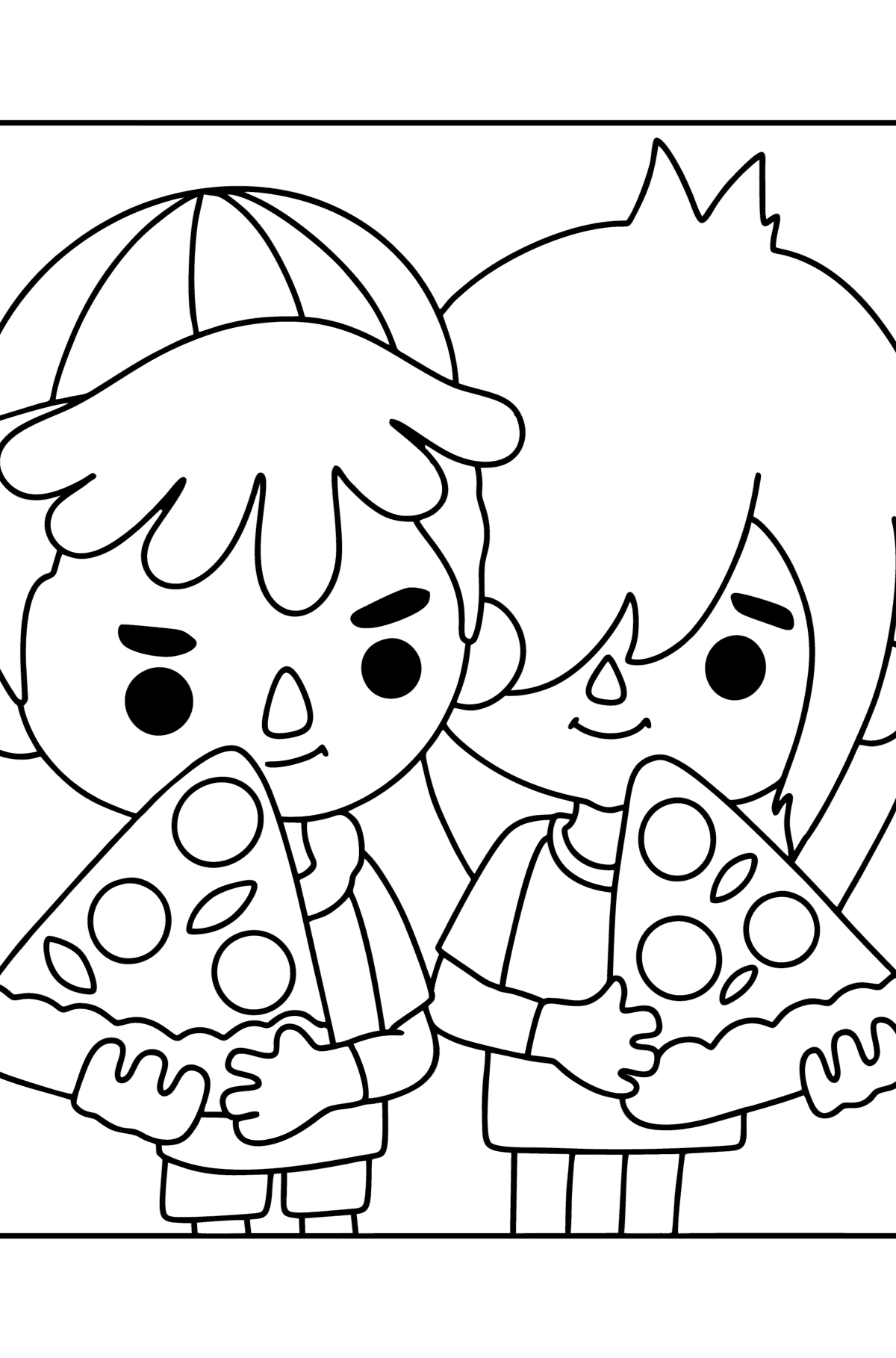 Toca boca pizzeria seal coloring page coloring