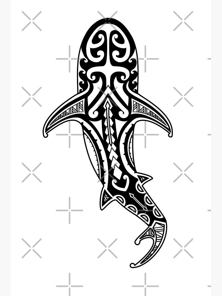 Lãmina rãgida for sale con la obra diseão de tiburãn tribal