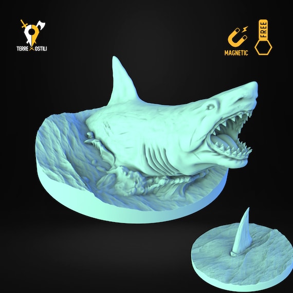 Paãero animal en miniatura de tiburãn de arrecife gris en miniatura d patible con dungeons and dragons dnd pathfinder y otros juegos de mesa rpg