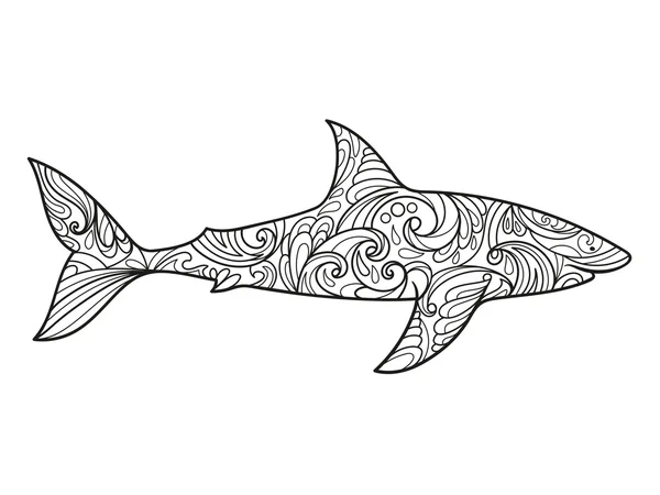 Shark outline imãgenes de stock de arte vectorial