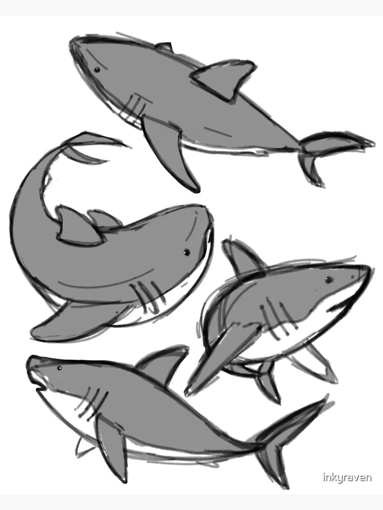 Pãster for sale con la obra los tiburones estãn dando vueltas de inkyraven