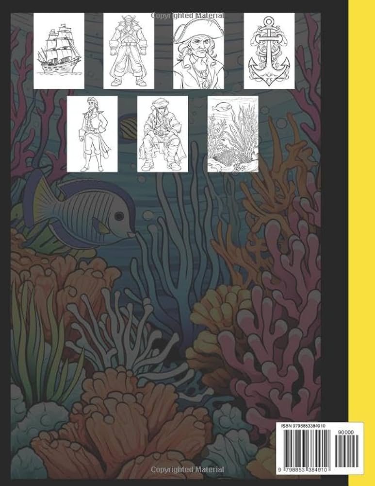 Pirate coloring book coloring pages for kids and teenagers