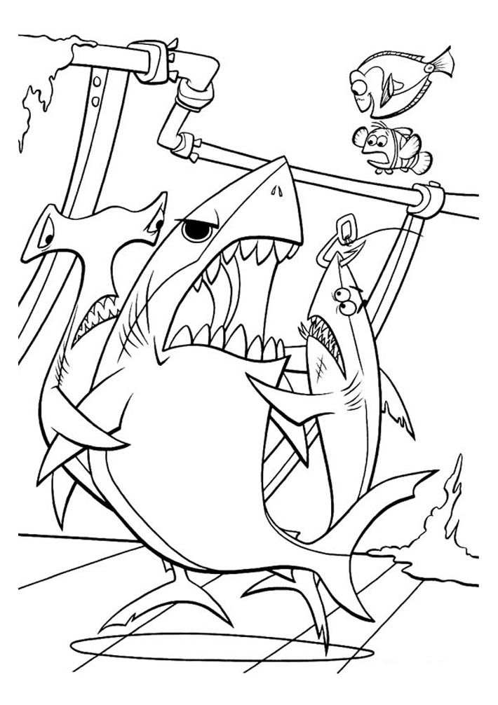 Image of finding nemo to print and color