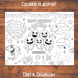 Baby shark coloring book