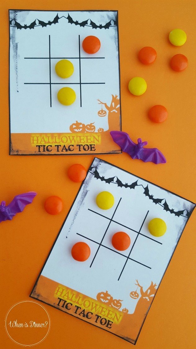 Halloween tic tac toe printable