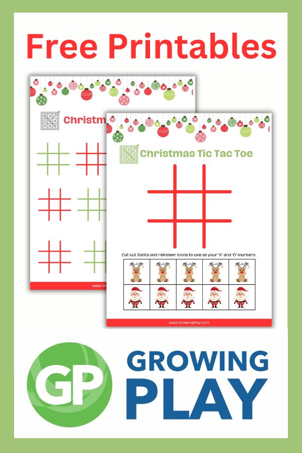 Printable christmas tic tac toe