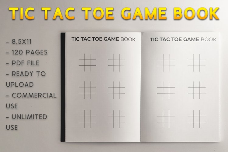Tic tac toe gamebook l kdp template