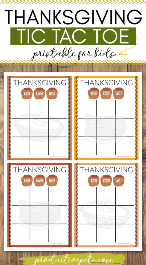 Free printable thanksgiving tic tac toe sheets for kids
