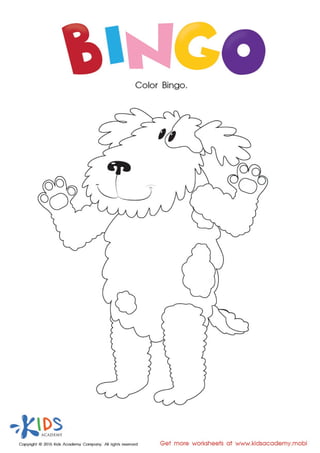 Bingo song lyrics and funny coloring pages for kids pdf