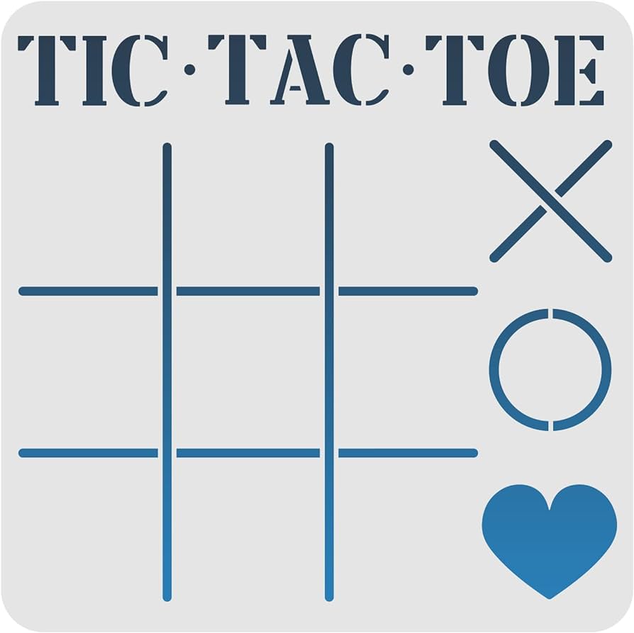 Fingerinspire tic tac toe board stencil diy family xoxo game home decor gift xinch stencil template large reusable mylar template arts and crafts scrapbooking for airbrush painting drawing everything else