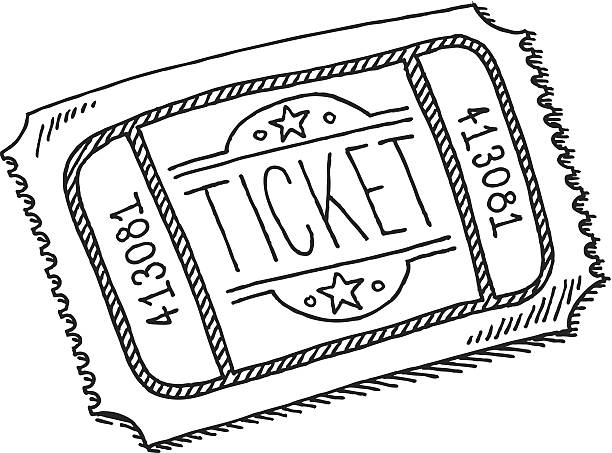 Admission ticket drawing stock illustration