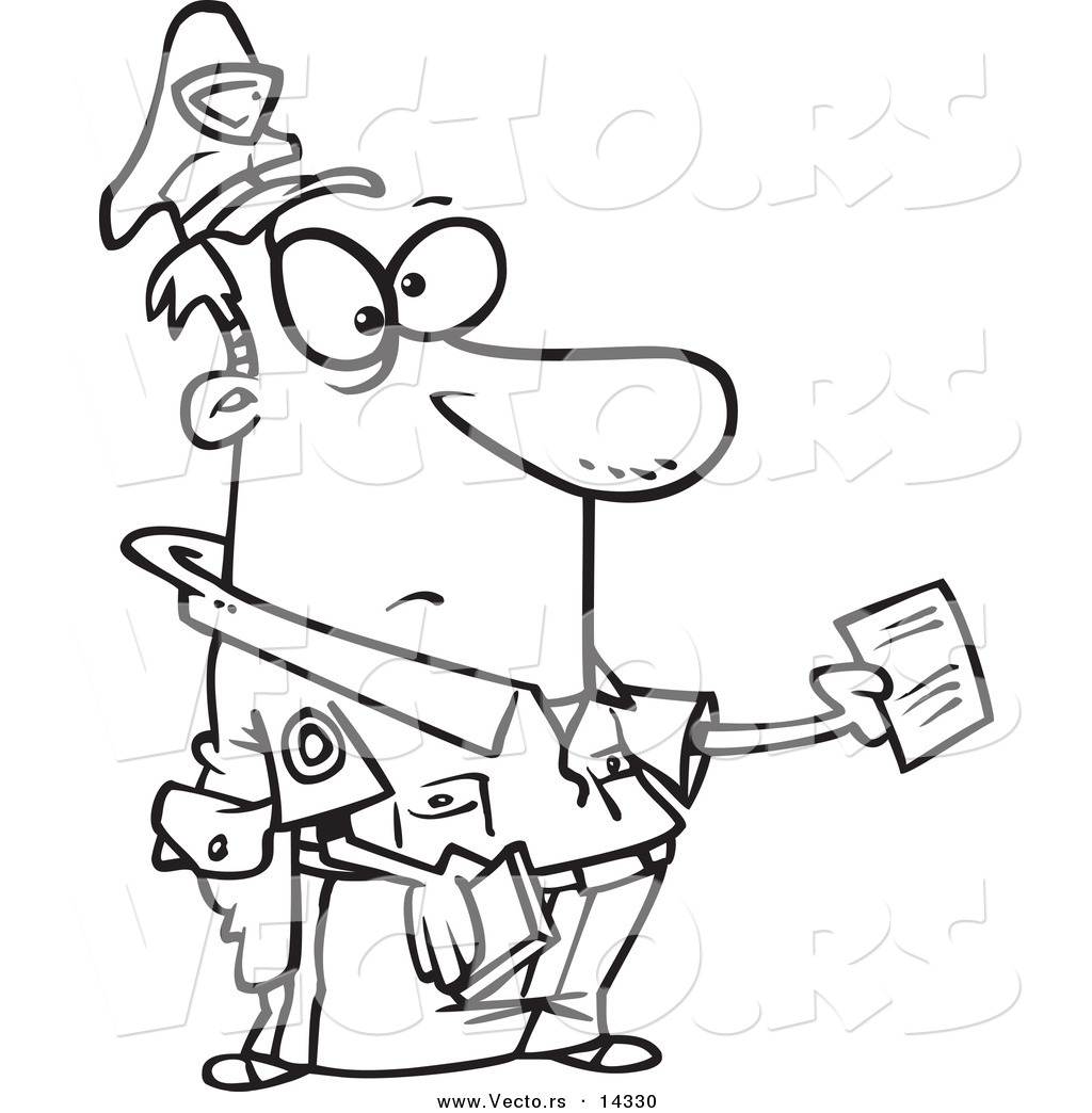 R of a cartoon cop issuing a ticket