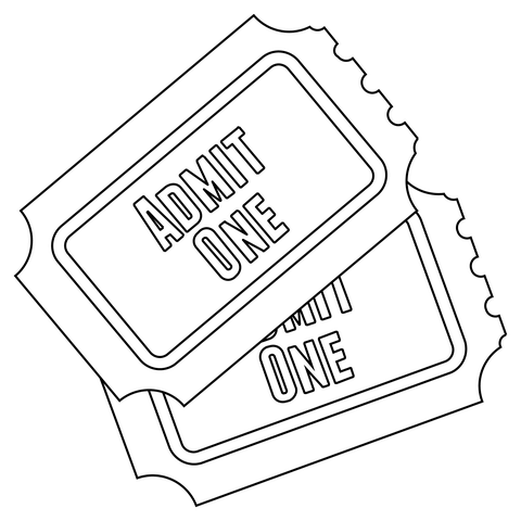 Admission tickets coloring page free printable coloring pages